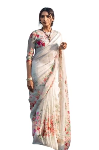 Vasthrlay Banarasi Kanjivaram Wedding Flowerjaal Saree With Blouse Piece