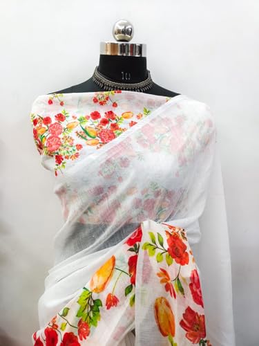 Vasthrlay Women's Cotton Kalamkari Wedding Saree With Blouse Piece