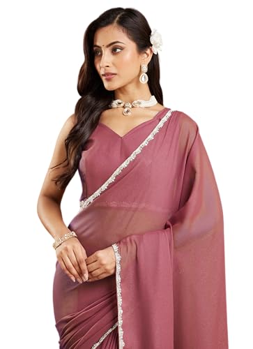 Vasthrlay Maroon Border Unstitched Saree