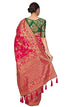 Vasthrlay Banarasi Pure Kanjivaram Style Silk Pink Saree With Blouse Piece For Wedding
