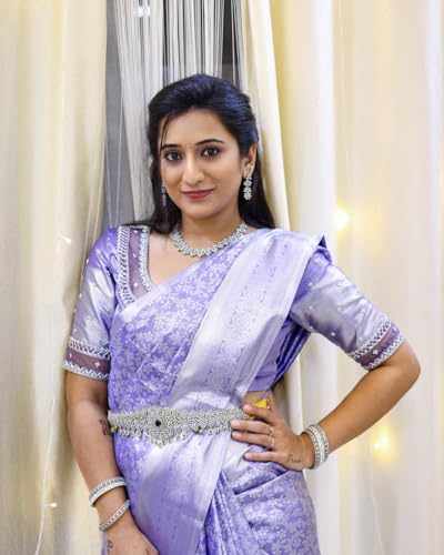 Vasthrlay Banarasi Kanjivaram Kanchipuram Shiv 1 Saree With Blouse Piece