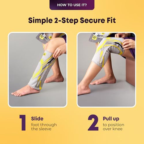 Knee Sleeve | EasyMove Max Stability Design for Gym Squats | Knee Cap Support for Women