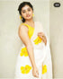 Vasthrlay White Yellow Floral Lightweight
