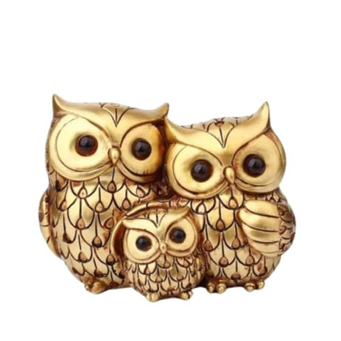 Owl Statue for Good Luck & Wisdom | Antique Multicolour Owl Showpiece