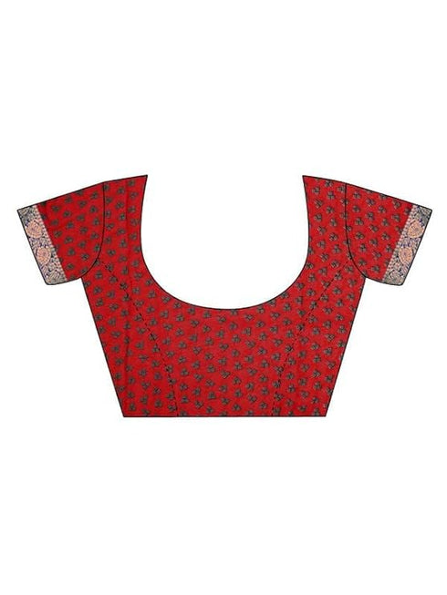 Vasthrlay Bandhani Printed Chiffon Orange Saree