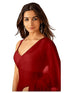 Vasthrlay Red Georgette Unstitched Saree