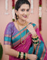 Vasthrlay Kanjivaram Jamun Red Contrast Traditional