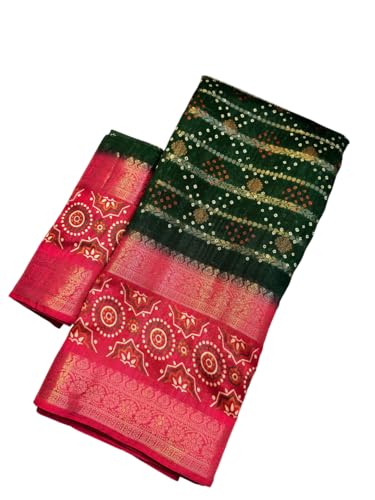 Vasthrlay Kalamkari Bandhani Contrast