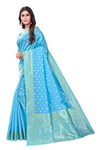 Vasthrlay Banarasi Kanjivaram Wedding Paithani Saree With Blouse Piece