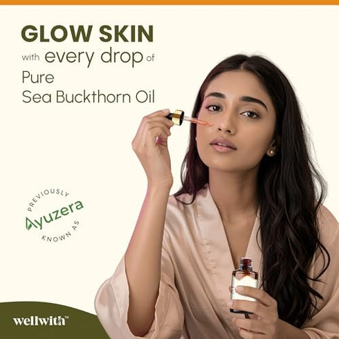 Wellwith by Ayuzera Sea Buckthorn Berry Oil | Face & Hair Serum | Nourishing Oil