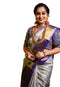 Vasthrlay Grey Banarasi Saree