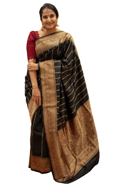 Vasthrlay Black Kanjivaram Saree