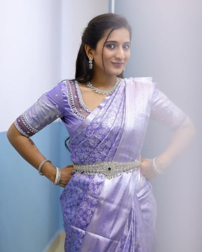 Vasthrlay Banarasi Kanjivaram Kanchipuram Shiv 1 Saree With Blouse Piece