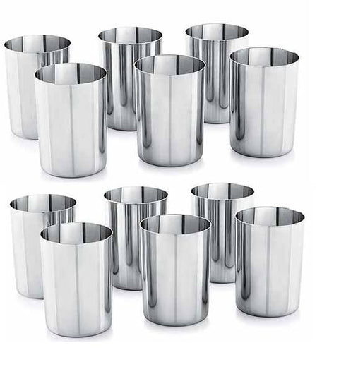 Stainless Steel Water Drinking Glasses Set