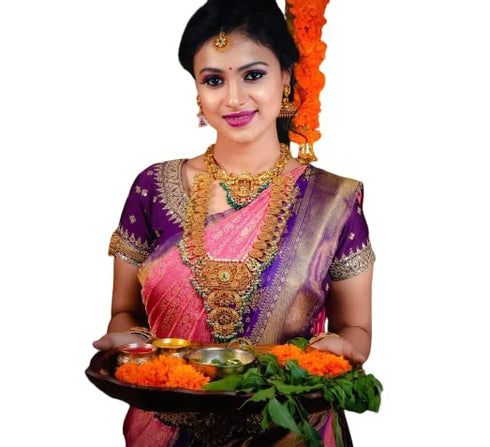Vasthrlay Purple Kanjivaram Saree