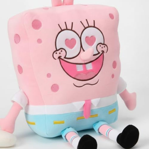MINISO Spongebob Squarepants Pink Heart Plush Toy - 30CM Soft & Cute Plush