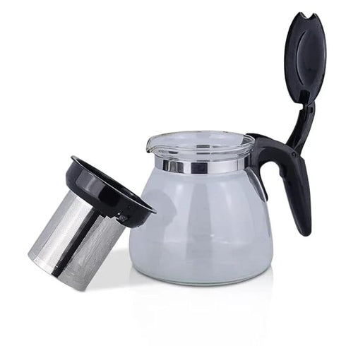 ZROY Enterprise Round Glass Tea Pot(Plastic Hadle)