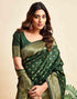 Vasthrlay Banarasi Kanjivaram Kanchipuram Pari 160 Saree With Blouse Piece