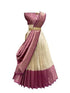 Vasthrlay Kanjivaram Silk Half Saree Set With Zari Dupatta