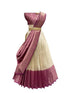 Vasthrlay Kanjivaram Silk Half Saree Set With Zari Dupatta