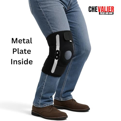 Open Patella Hinged Knee Immobilizer | Brace Knee Cap | Knee Belt Support for Joint Pain Relief Men and Women