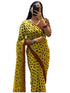 Vasthrlay Yellow Georgette Printed Unstitched Saree