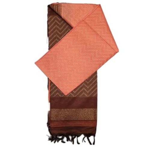 Vasthrlay Brown Bhagalpuri Saree