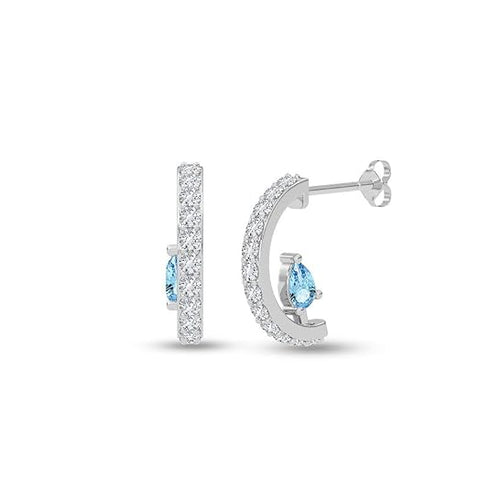 CLARA 925 Sterling Silver Hoop Bali Earrings | Daily Wear