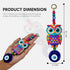 Multi Colored Owl Shaped Blue Glass Evil Eye Hanging