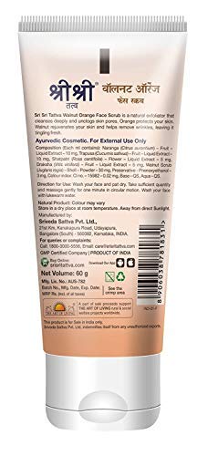 Sri Sri Tattva Walnut Orange Face Scrub 60g