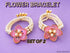 Handcrafted Floral Pearl Bracelet Premium Meenakari Work with Multicolour Stones Pink Pearl Flower Bracelet