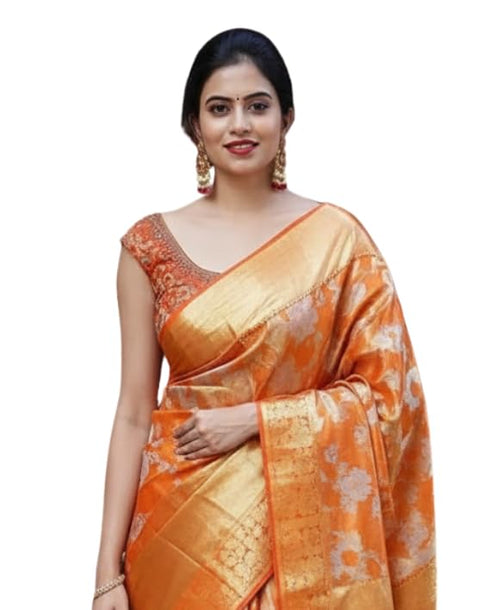 Vasthrlay Banarasi Unstitched Saree