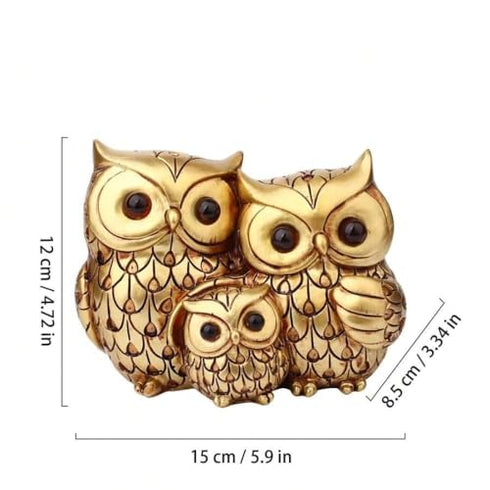Owl Statue for Good Luck & Wisdom | Antique Multicolour Owl Showpiece