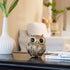 Decorative Owl Figurine Modern Resin Art Showpiece with Dotted Pattern for Home