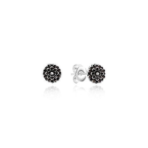 Nistra 925 Sterling Silver Timeless Oxidised Earrings