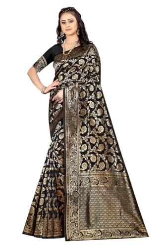 Vasthrlay Kanjivaram Banarasi Kanchipuram Wedding Saree With Blouse Piece
