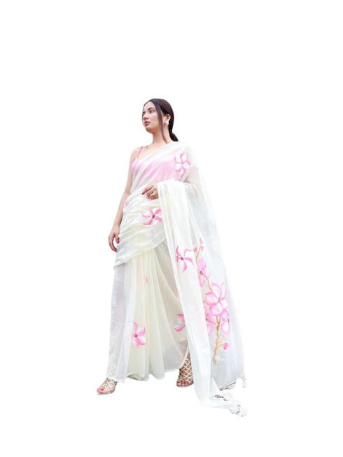 Vasthrlay Floral Handpaint Style Lightweight Festival