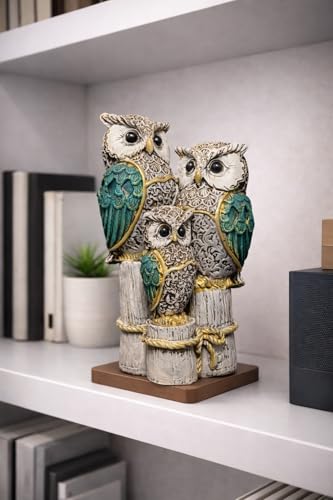 Owl Showpiece for Home Decor & Good Luck | Decorative Owl Statue for Living Room