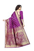 Vasthrlay Kanjivaram Banarasi Pari100 51 Peacock Blue Saree With Blouse Piece