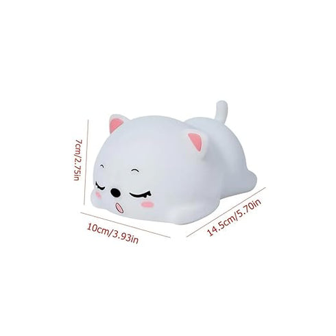 Rechargeable Silicone Cat Night Light for Kids