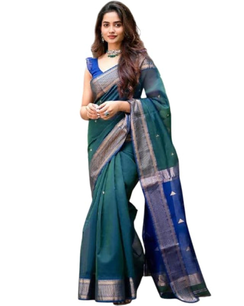 Vasthrlay Kanjivaram Unstitched Saree