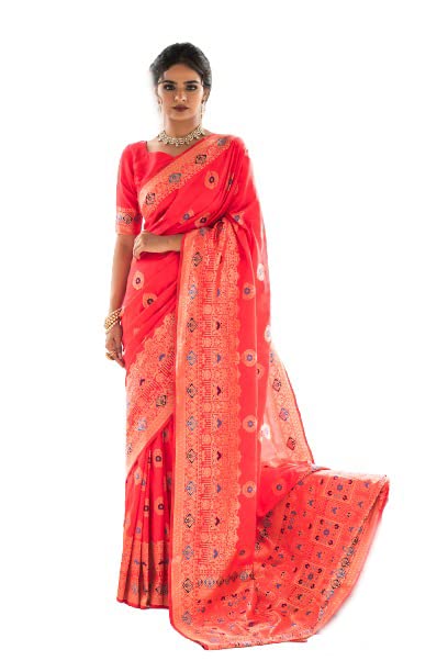 Vasthrlay Wine Jacquard Saree