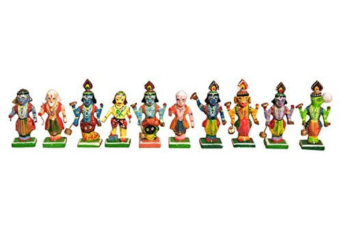 Wooden Vishnu Dashavataram Golu Navrathri Golu Dolls Set