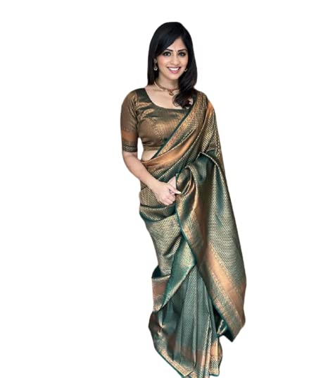 Vasthrlay Green Banarasi Saree