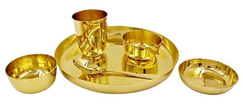 Pure Lead Free Brass Dinner Set 6
