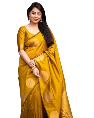 Vasthrlay Banarasi Kanjivaram Kanchipuram Kerigola Saree With Blouse Piece