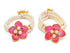 Handcrafted Floral Pearl Bracelet Premium Meenakari Work with Multicolour Stones Pink Pearl Flower Bracelet