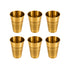 Pure Brass Lassi Drinking Glass | Pack of 6