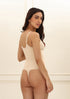 UNDERNEAT Front Zip Thong Bodysuit - Beige