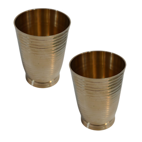 Pure Brass Handcrafted Tumbler Glass | Pack of 4